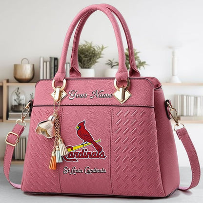 LIMITED EDITION - NEW CUSTOMIZED MLB24 SLC ST. LOUIS CARDINALS WOMEN'S HANDBAGS MULTICOLOR