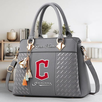 LIMITED EDITION - NEW CUSTOMIZED MLB13 CGS CLEVELAND GUARDIANS WOMEN'S HANDBAGS MULTICOLOR