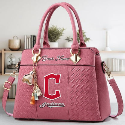 LIMITED EDITION - NEW CUSTOMIZED MLB13 CGS CLEVELAND GUARDIANS WOMEN'S HANDBAGS MULTICOLOR