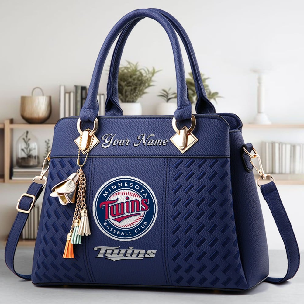 LIMITED EDITION - NEW CUSTOMIZED MLB22 MTS MINNESOTA TWINS WOMEN'S HANDBAGS MULTICOLOR
