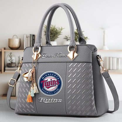 LIMITED EDITION - NEW CUSTOMIZED MLB22 MTS MINNESOTA TWINS WOMEN'S HANDBAGS MULTICOLOR