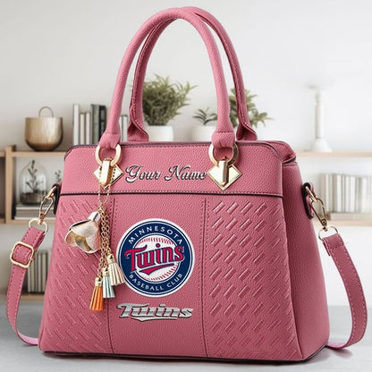 LIMITED EDITION - NEW CUSTOMIZED MLB22 MTS MINNESOTA TWINS WOMEN'S HANDBAGS MULTICOLOR