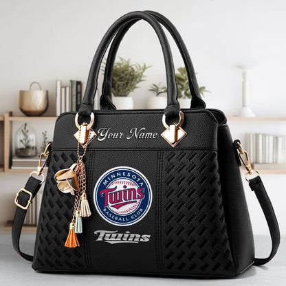 LIMITED EDITION - NEW CUSTOMIZED MLB22 MTS MINNESOTA TWINS WOMEN'S HANDBAGS MULTICOLOR