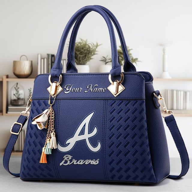 LIMITED EDITION - NEW CUSTOMIZED MLB09 ABS ATLANTA BRAVES WOMEN'S HANDBAGS MULTICOLOR
