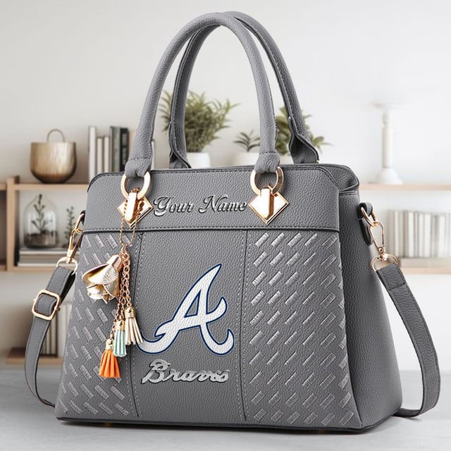 LIMITED EDITION - NEW CUSTOMIZED MLB09 ABS ATLANTA BRAVES WOMEN'S HANDBAGS MULTICOLOR