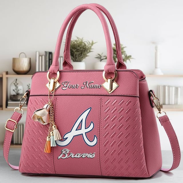 LIMITED EDITION - NEW CUSTOMIZED MLB09 ABS ATLANTA BRAVES WOMEN'S HANDBAGS MULTICOLOR
