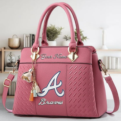 LIMITED EDITION - NEW CUSTOMIZED MLB09 ABS ATLANTA BRAVES WOMEN'S HANDBAGS MULTICOLOR
