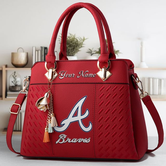 LIMITED EDITION - NEW CUSTOMIZED MLB09 ABS ATLANTA BRAVES WOMEN'S HANDBAGS MULTICOLOR