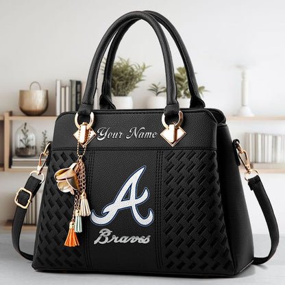 LIMITED EDITION - NEW CUSTOMIZED MLB09 ABS ATLANTA BRAVES WOMEN'S HANDBAGS MULTICOLOR