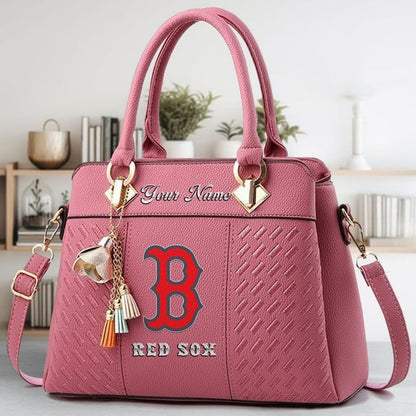 LIMITED EDITION - NEW CUSTOMIZED MLB03 BRS BOSTON RED SOX WOMEN'S HANDBAGS MULTICOLOR