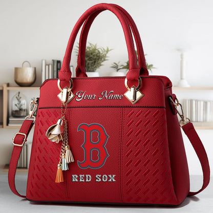 LIMITED EDITION - NEW CUSTOMIZED MLB03 BRS BOSTON RED SOX WOMEN'S HANDBAGS MULTICOLOR