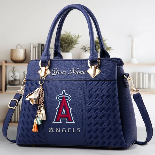LIMITED EDITION - NEW CUSTOMIZED MLB27 LAA LOS ANGELES ANGELS WOMEN'S HANDBAGS MULTICOLOR