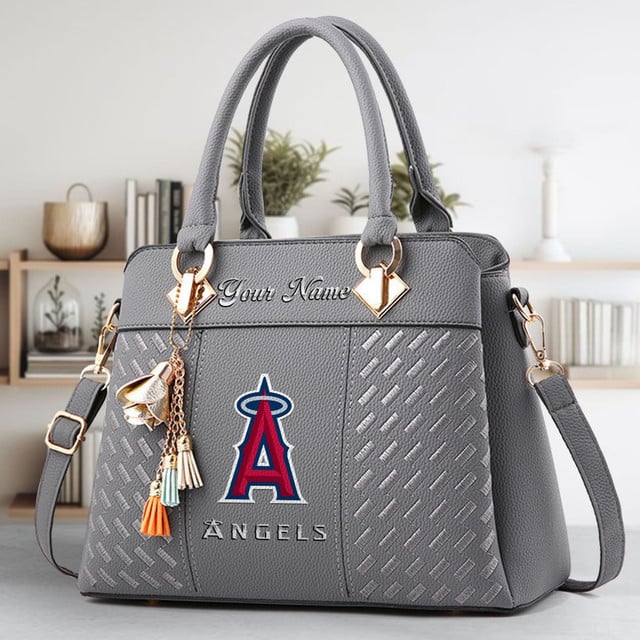 LIMITED EDITION - NEW CUSTOMIZED MLB27 LAA LOS ANGELES ANGELS WOMEN'S HANDBAGS MULTICOLOR