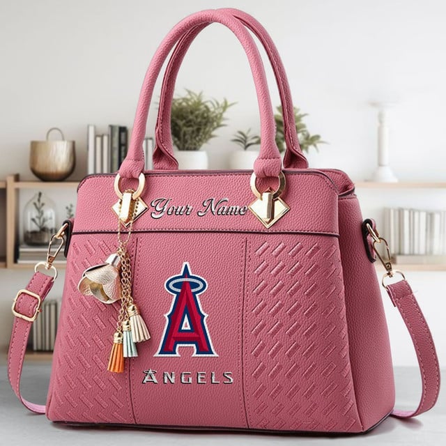 LIMITED EDITION - NEW CUSTOMIZED MLB27 LAA LOS ANGELES ANGELS WOMEN'S HANDBAGS MULTICOLOR