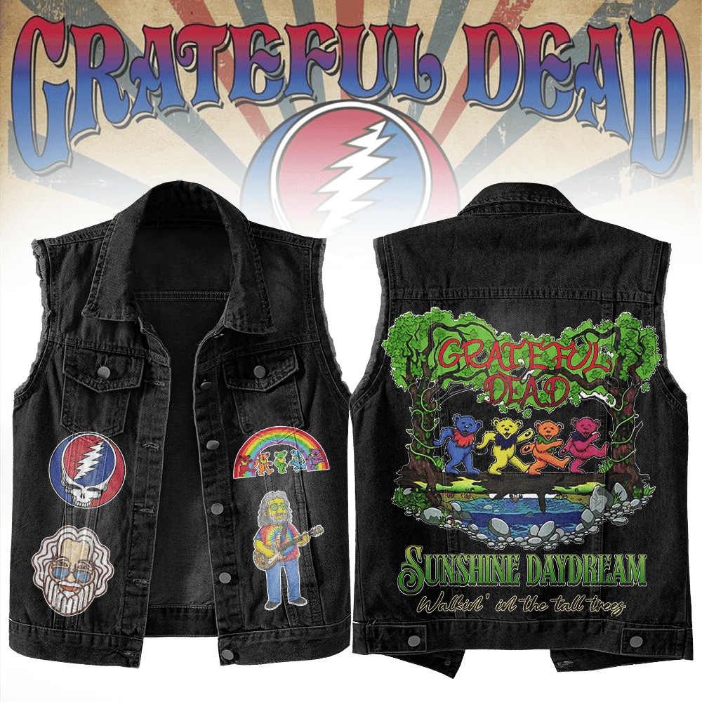 NEW PREMIUM GRATEFUL DEAD UNISEX SLEEVELESS JACKET