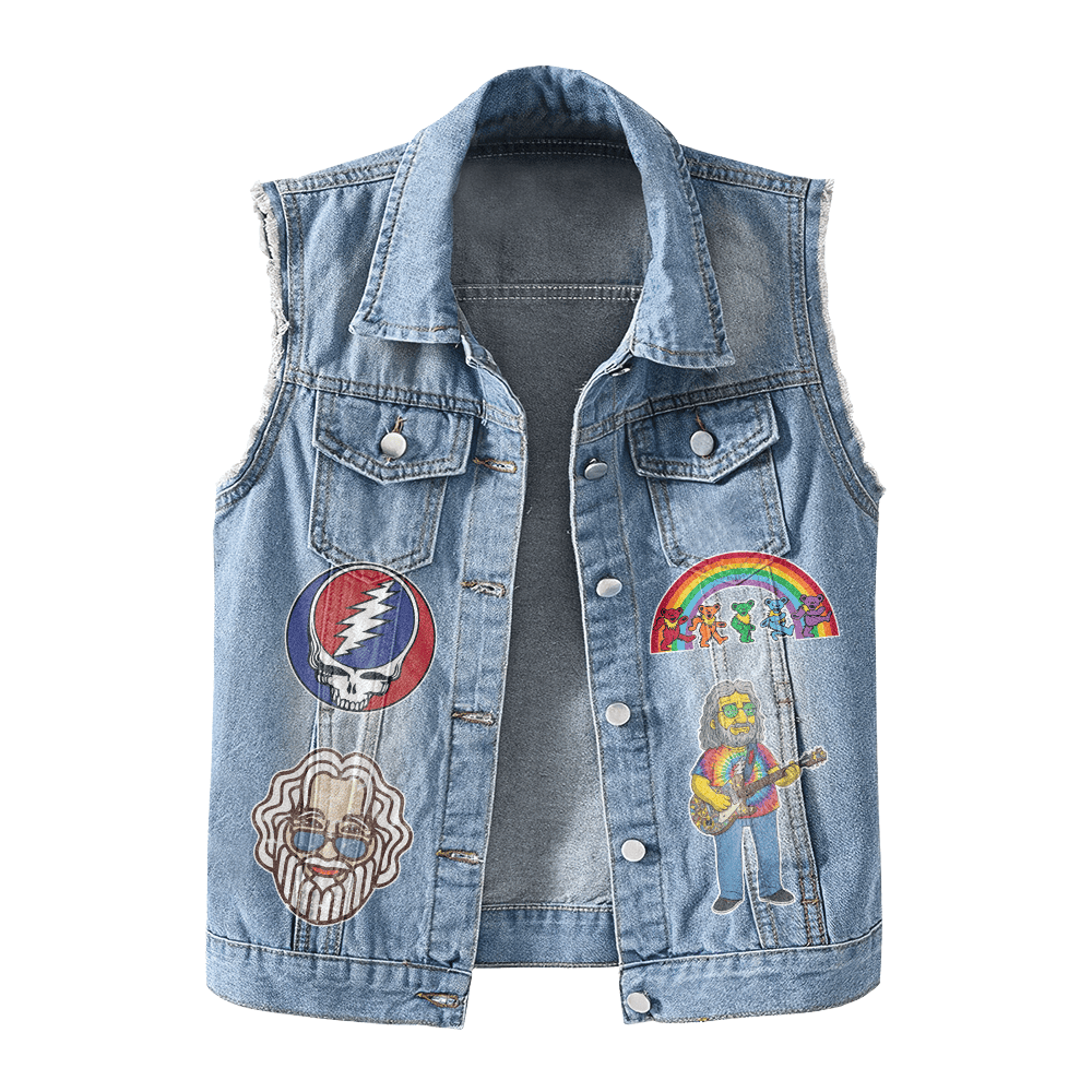 NEW PREMIUM GRATEFUL DEAD UNISEX SLEEVELESS JACKET