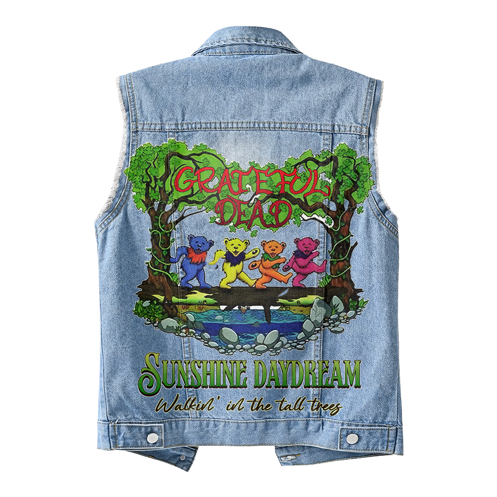 NEW PREMIUM GRATEFUL DEAD UNISEX SLEEVELESS JACKET