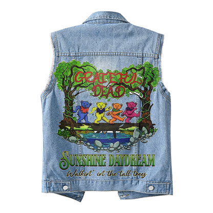 NEW PREMIUM GRATEFUL DEAD UNISEX SLEEVELESS JACKET