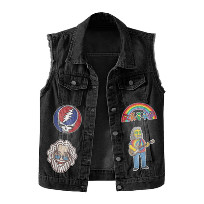 NEW PREMIUM GRATEFUL DEAD UNISEX SLEEVELESS JACKET