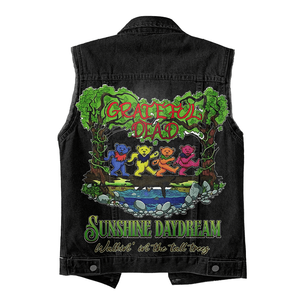 NEW PREMIUM GRATEFUL DEAD UNISEX SLEEVELESS JACKET
