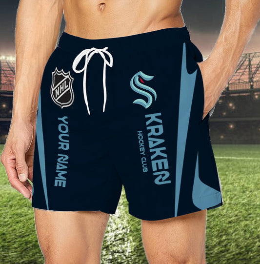 LIMITED EDITION - NEW CUSTOMIZED NHL20 STK SEATTLE KRAKEN UNISEX SHORT PANTS