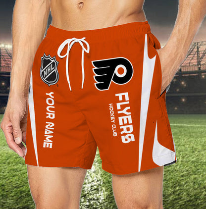 LIMITED EDITION - NEW CUSTOMIZED NHL27 PPF PHILADELPHIA FLYERS UNISEX SHORT PANTS