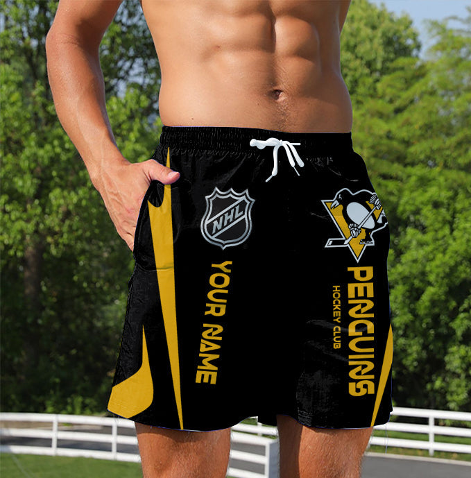 LIMITED EDITION - NEW CUSTOMIZED NHL26 PBP PITTSBURGH PENGUINS UNISEX SHORT PANTS