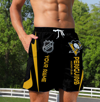 LIMITED EDITION - NEW CUSTOMIZED NHL26 PBP PITTSBURGH PENGUINS UNISEX SHORT PANTS
