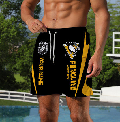 LIMITED EDITION - NEW CUSTOMIZED NHL26 PBP PITTSBURGH PENGUINS UNISEX SHORT PANTS