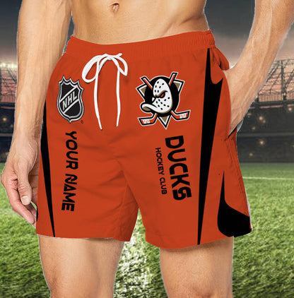 LIMITED EDITION - NEW CUSTOMIZED NHL09 AHD ANAHEIM DUCKS UNISEX SHORT PANTS