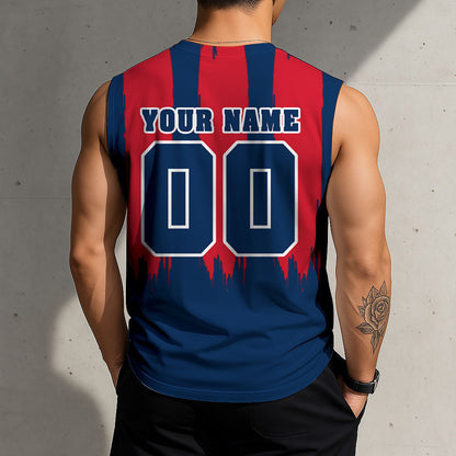 LIMITED EDITION - NEW CUSTOMIZED NHL18 CBJ COLUMBUS BLUE JACKETS TANK TOP & GYM SHIRT
