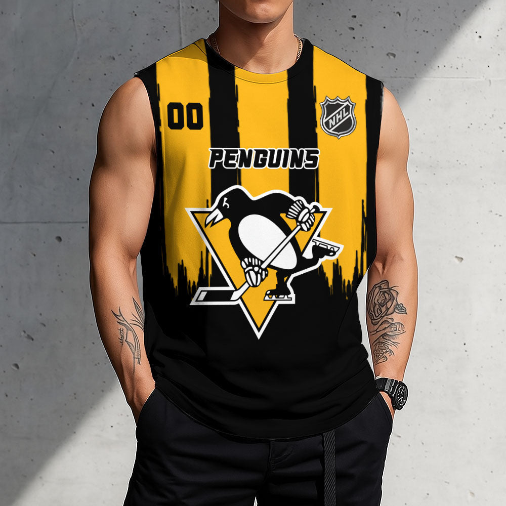 LIMITED EDITION - NEW CUSTOMIZED NHL26 PBP PITTSBURGH PENGUINS TANK TOP & GYM SHIRT