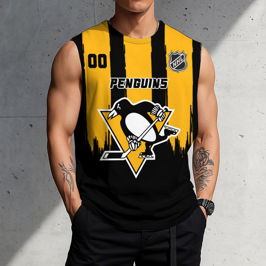 LIMITED EDITION - NEW CUSTOMIZED NHL26 PBP PITTSBURGH PENGUINS TANK TOP & GYM SHIRT