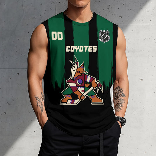 LIMITED EDITION - NEW CUSTOMIZED NHL30 AZC ARIZONA COYOTES TANK TOP & GYM SHIRT