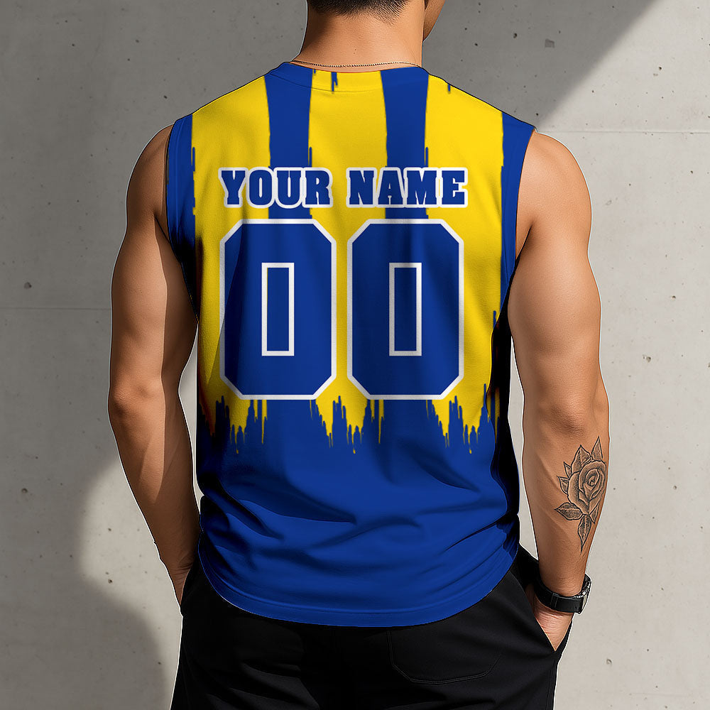 LIMITED EDITION - NEW CUSTOMIZED NHL14 SLB ST. LOUIS BLUES TANK TOP & GYM SHIRT