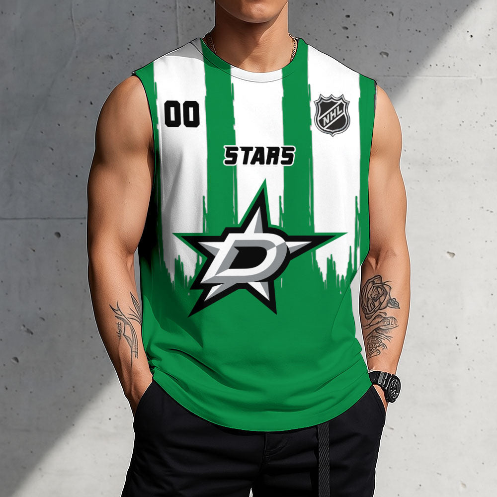 LIMITED EDITION - NEW CUSTOMIZED NHL15 DLS DALLAS STARS TANK TOP & GYM SHIRT