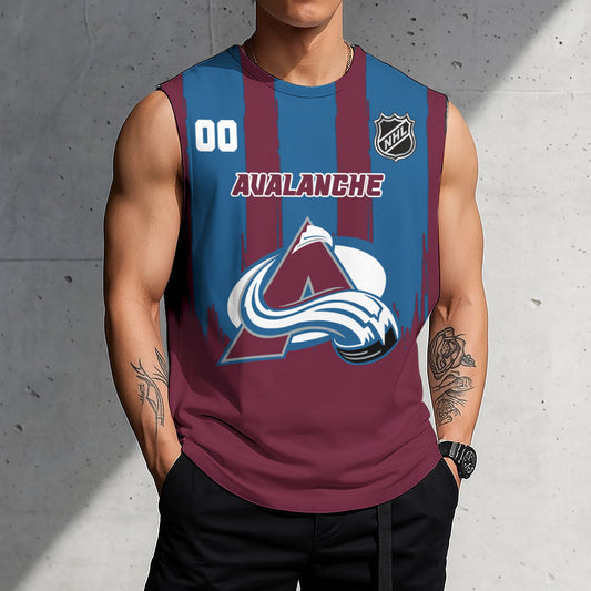LIMITED EDITION - NEW CUSTOMIZED NHL05 CAL COLORADO AVALANCHE TANK TOP & GYM SHIRT