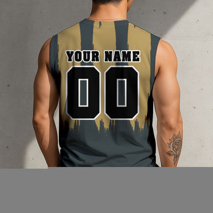 LIMITED EDITION - NEW CUSTOMIZED NHL04 VGK VEGAS GOLDEN KNIGHTS TANK TOP & GYM SHIRT
