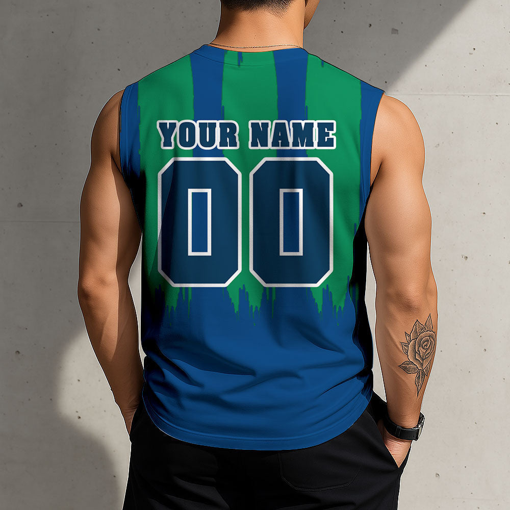 LIMITED EDITION - NEW CUSTOMIZED NHL19 VCC VANCOUVER CANUCKS TANK TOP & GYM SHIRT