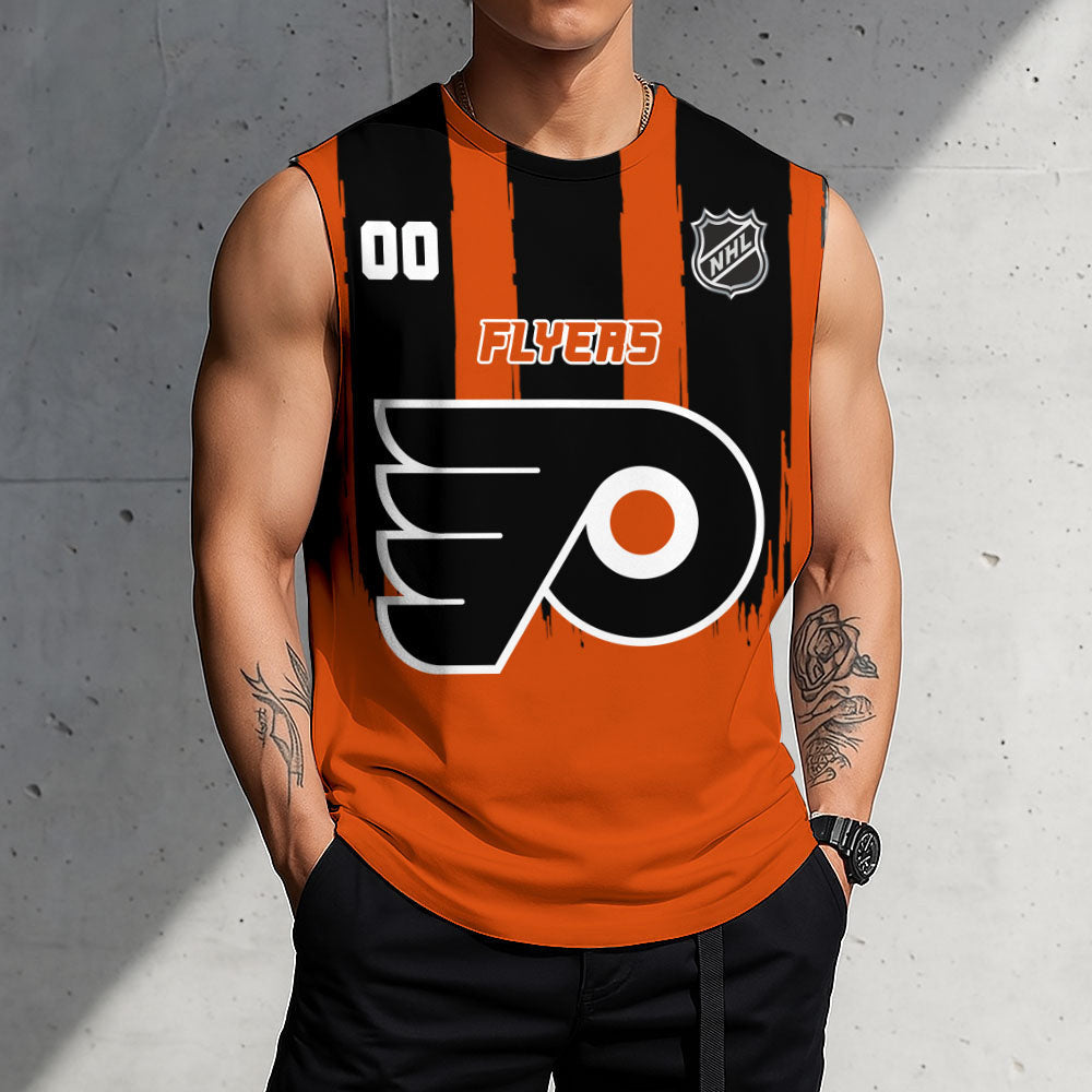 LIMITED EDITION - NEW CUSTOMIZED NHL27 PPF PHILADELPHIA FLYERS TANK TOP & GYM SHIRT