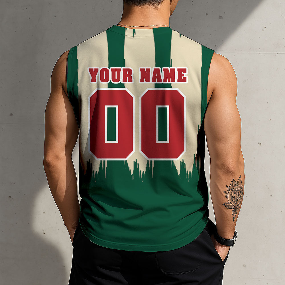 LIMITED EDITION - NEW CUSTOMIZED NHL13 MNW MINNESOTA WILD TANK TOP & GYM SHIRT