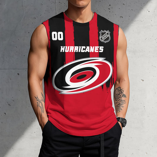 LIMITED EDITION - NEW CUSTOMIZED NHL07 CLH CAROLINA HURRICANES TANK TOP & GYM SHIRT