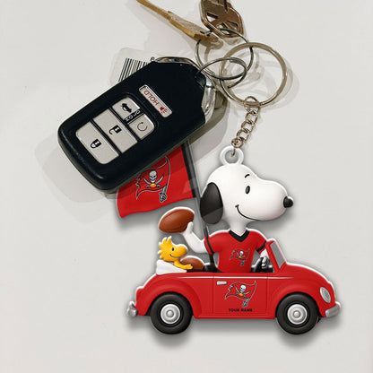 LIMITED EDITION - NEW CUSTOMIZED NFL11 SF49 SAN FRANCISCO 49ERS SPECIAL CAR SNOOPDOG KEYCHAIN