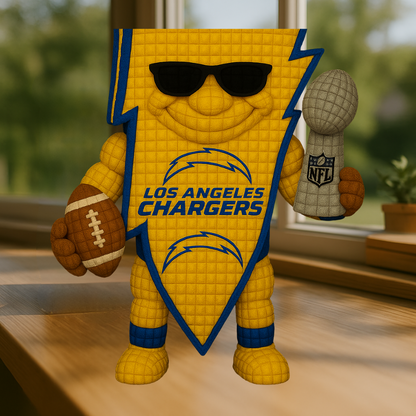 LIMITED EDITION - NEW PREMIUM NFL09 LAC LOS ANGELES CHARGERS HANDMADE CROCHET