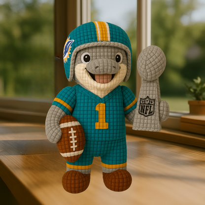 LIMITED EDITION - NEW PREMIUM NFL19 MDP MIAMI DOLPHINS HANDMADE CROCHET