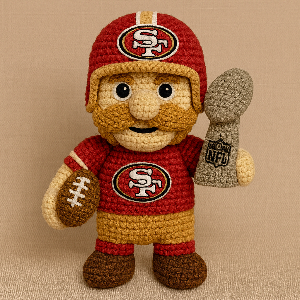 LIMITED EDITION - NEW PREMIUM NFL11 SF49 SAN FRANCISCO 49ERS HANDMADE CROCHET