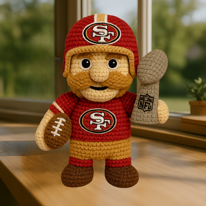 LIMITED EDITION - NEW PREMIUM NFL11 SF49 SAN FRANCISCO 49ERS HANDMADE CROCHET