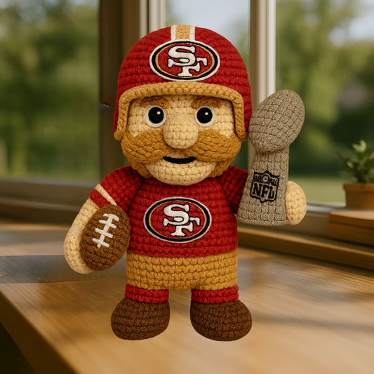 LIMITED EDITION - NEW PREMIUM NFL11 SF49 SAN FRANCISCO 49ERS HANDMADE CROCHET