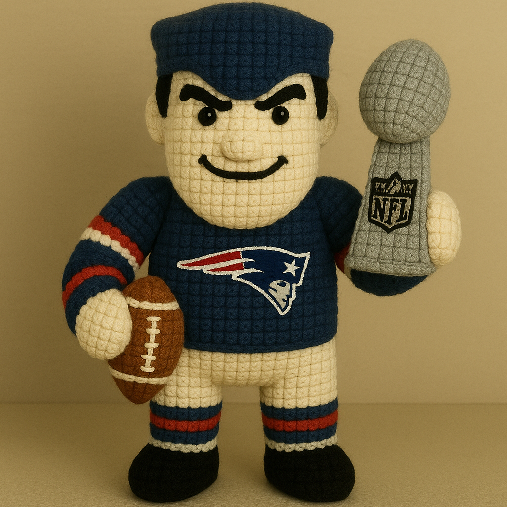 LIMITED EDITION - NEW PREMIUM NFL27 NEP NEW ENGLAND PATRIOTS HANDMADE CROCHET