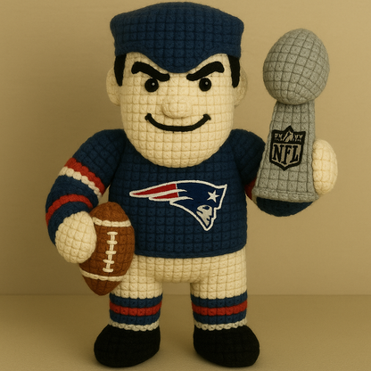 LIMITED EDITION - NEW PREMIUM NFL27 NEP NEW ENGLAND PATRIOTS HANDMADE CROCHET